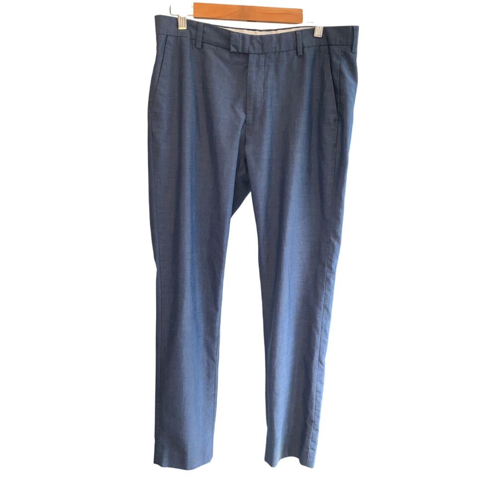 H&M Slim Fit Blue Heather Dress Pants Size 34 x 32